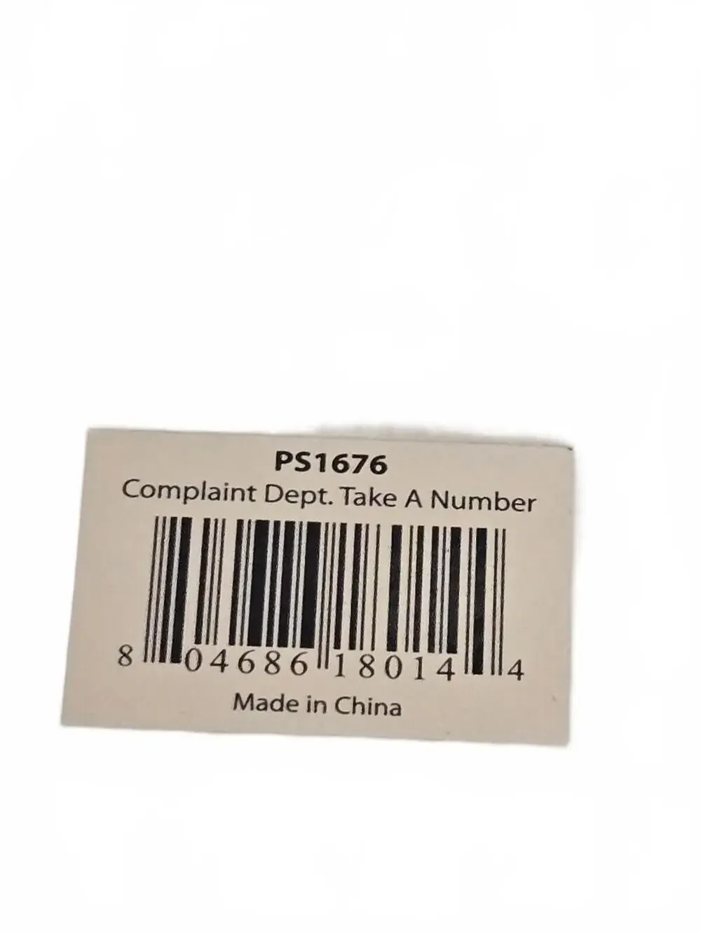 Funny Complaint Department Take A Number Metal Sign 12x8